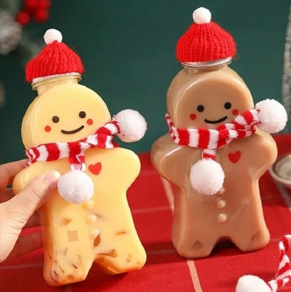 Two Plastic Gingerbread Man Cups - image 5